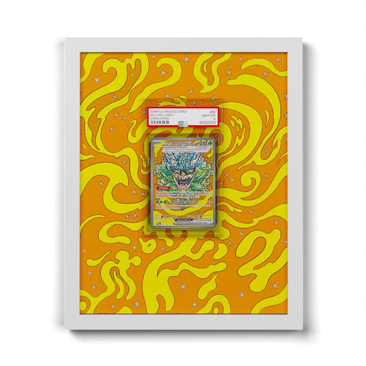 145/131 Teal Mask Ogerpon EX - Extended Artwork Framed Pokemon Card Display