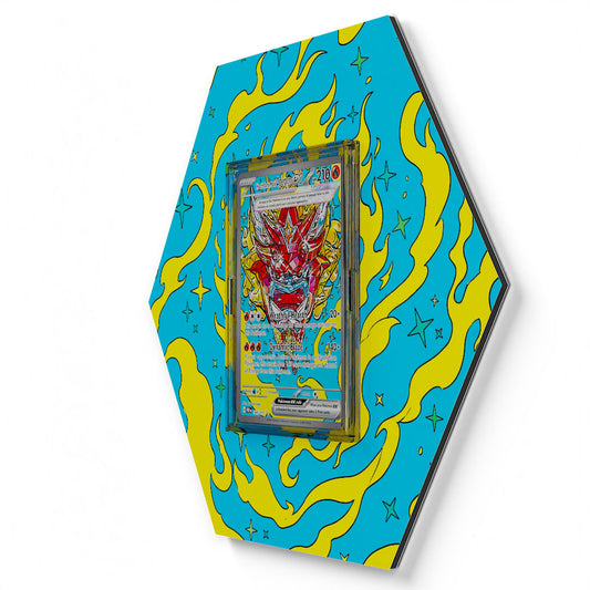148/131 Hearthflame Mask Ogerpon EX - Extended Artwork Pokemon Card Display