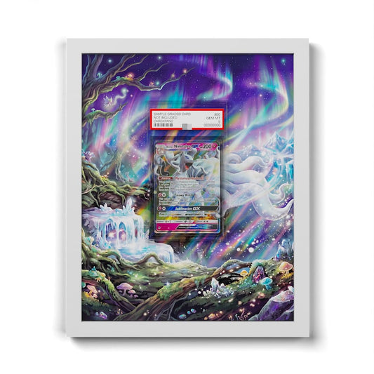 132/214 Alolan Ninetales GX - Extended Artwork Framed Pokemon Card Display