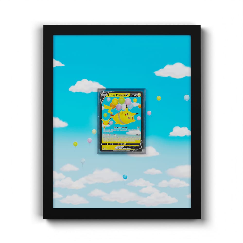 006 Flying Pikachu - Extended Artwork Framed Pokemon Card Display