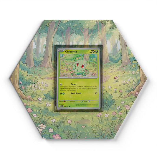 008/217 Chikorita - Extended Artwork Pokemon Card Display