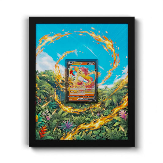 022/159 Simisear V - Extended Artwork Framed Pokemon Card Display