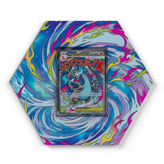 023 Mega Charizard X EX - Extended Artwork Pokemon Card Display