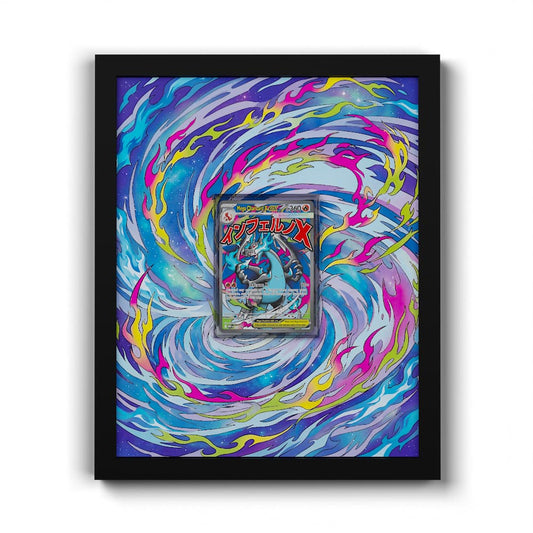 023 Mega Charizard X EX - Extended Artwork Framed Pokemon Card Display