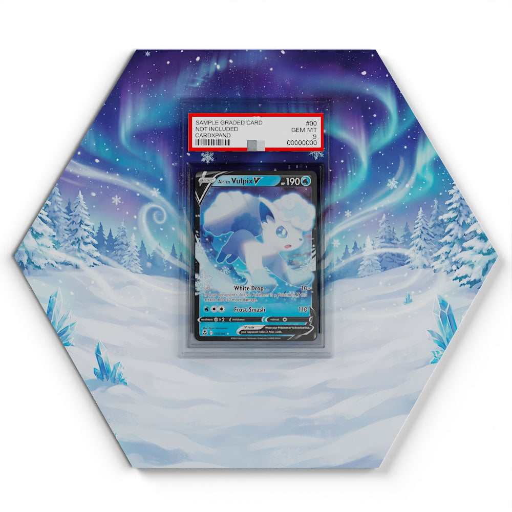 033/195 Alolan Vulpix V - Extended Artwork Pokemon Card Display