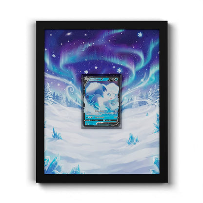 033/195 Alolan Vulpix V - Extended Artwork Framed Pokemon Card Display
