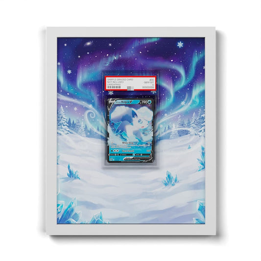 033/195 Alolan Vulpix V - Extended Artwork Framed Pokemon Card Display