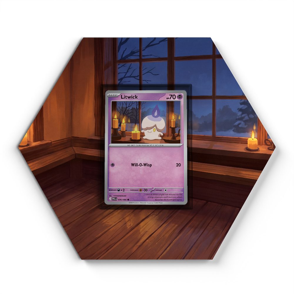 036/084 Litwick - Extended Artwork Pokemon Card Display