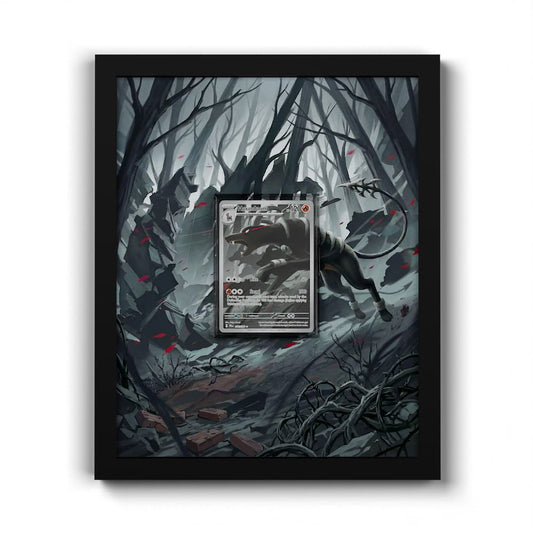 066 Houndoom - Extended Artwork Framed Pokemon Card Display