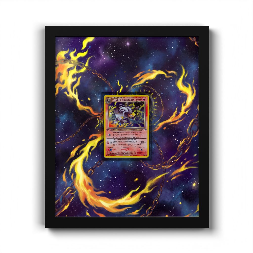 07/105 Dark Houndoom - Extended Artwork Pokemon Card Frame