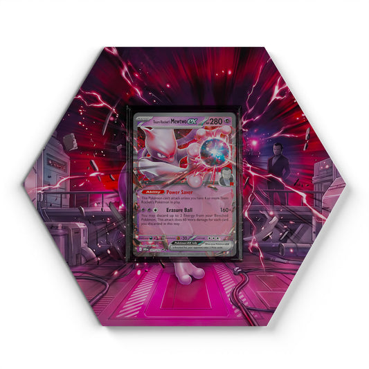 081/182 Team Rocket's Mewtwo EX - Extended Artwork Pokemon Card Display