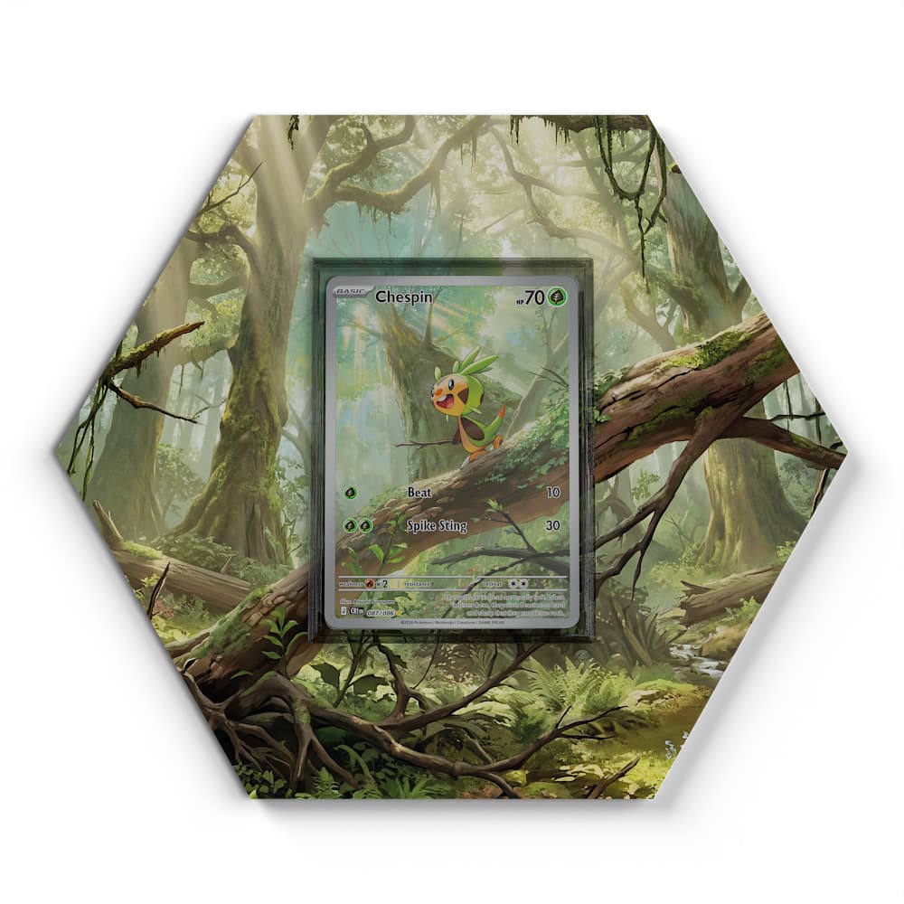 087/086 Chespin - Extended Artwork Pokemon Card Display