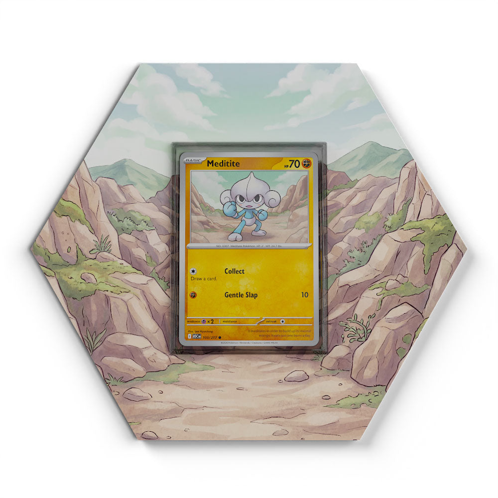 103/217 Meditite - Extended Artwork Pokemon Card Display