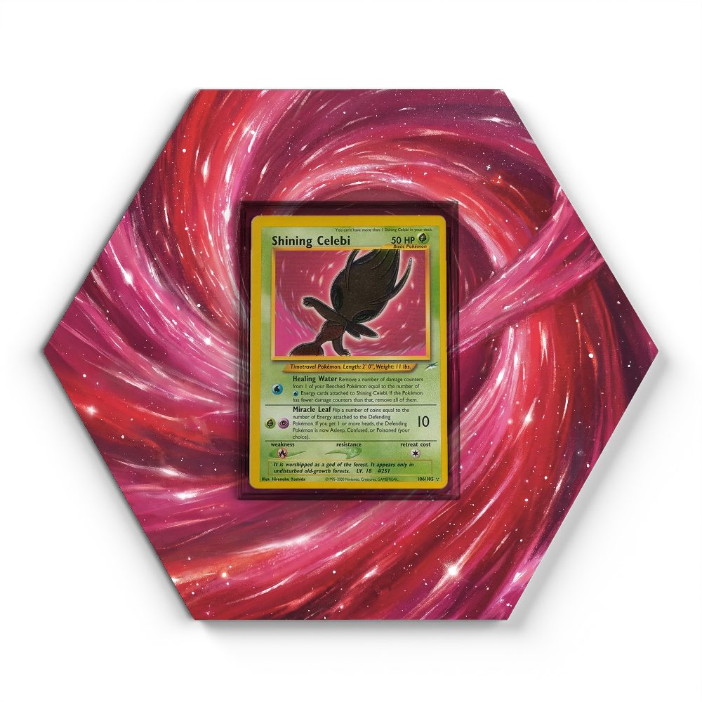 106/105 Shining Celebi - Extended Artwork Pokemon Card Display