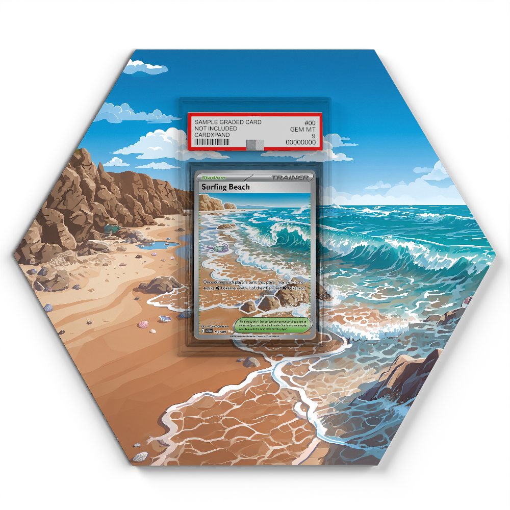 114/086 Surfing Beach - Extended Artwork Pokemon Card Display
