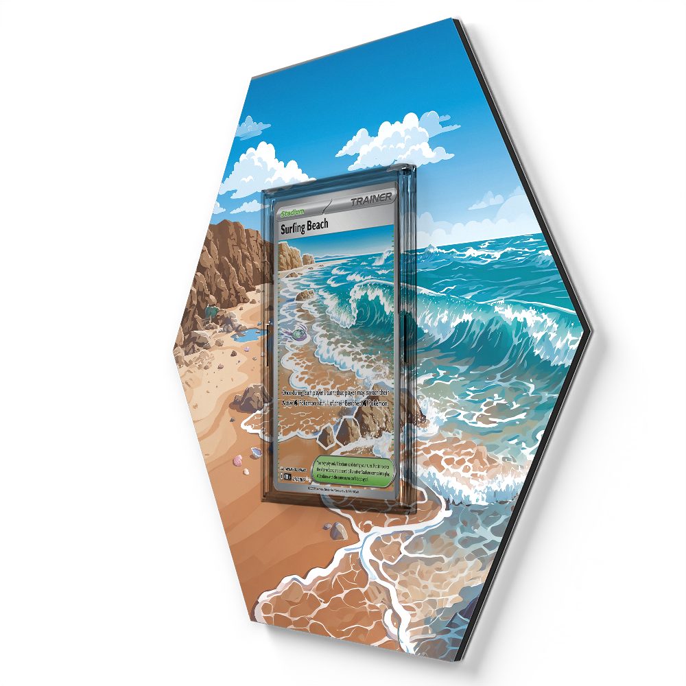 114/086 Surfing Beach - Extended Artwork Pokemon Card Display