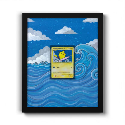 114/111 Surfing Pikachu - Extended Artwork Pokemon Card Frame