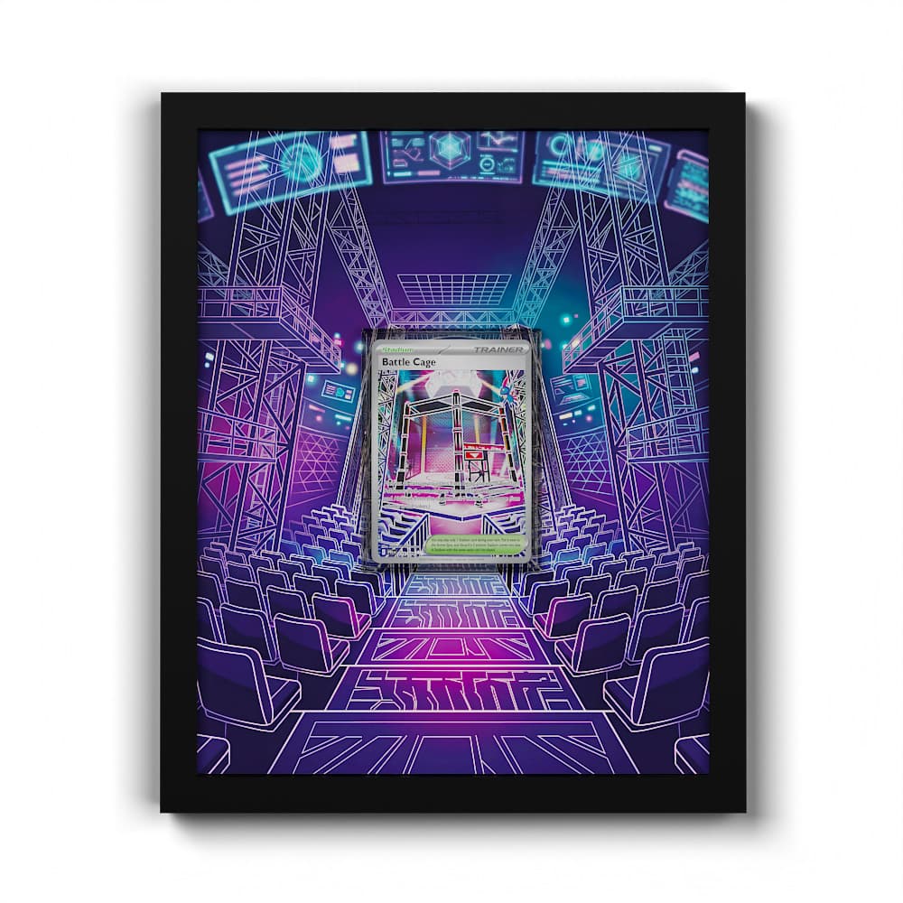 116 Battle Cage - Extended Artwork Framed Pokemon Card Display