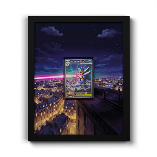 118 Mega Starmie EX - Extended Artwork Framed Pokemon Card Display