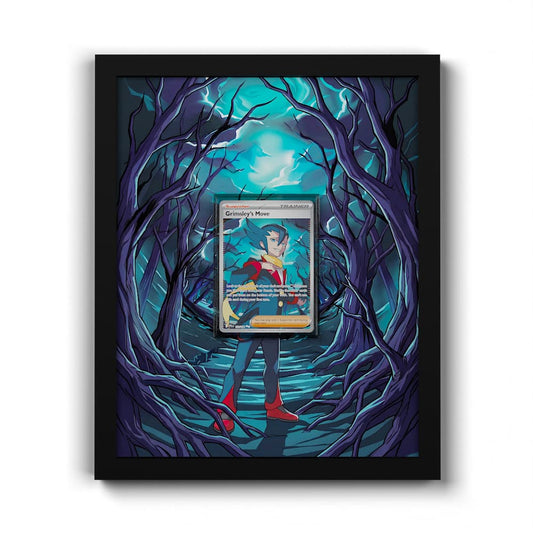 120 Grimsley's Move - Extended Artwork Framed Pokemon Card Display