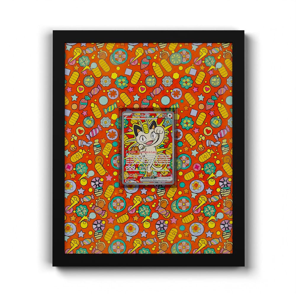 121 Meowth EX - Extended Artwork Framed Pokemon Card Display