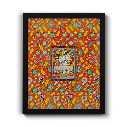121 Meowth EX - Extended Artwork Framed Pokemon Card Display