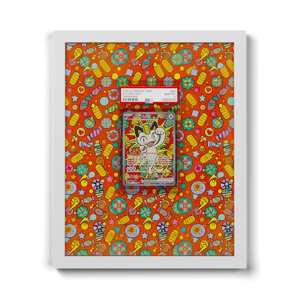 121 Meowth EX - Extended Artwork Framed Pokemon Card Display