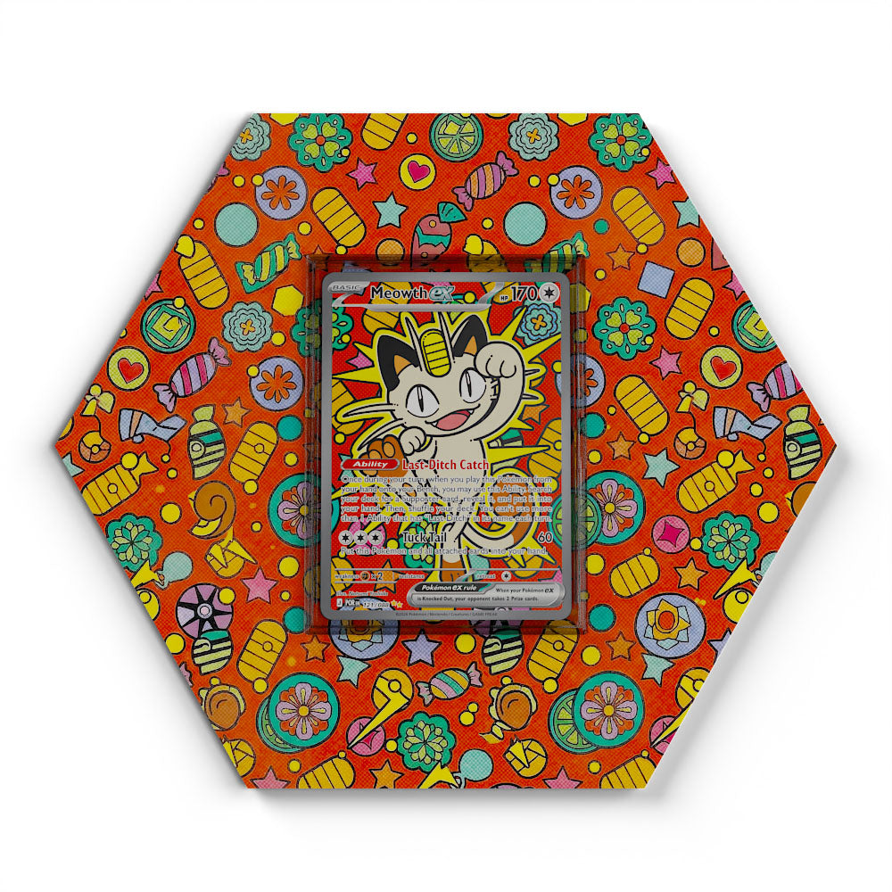 121/088 Meowth EX - Extended Artwork Pokemon Card Display