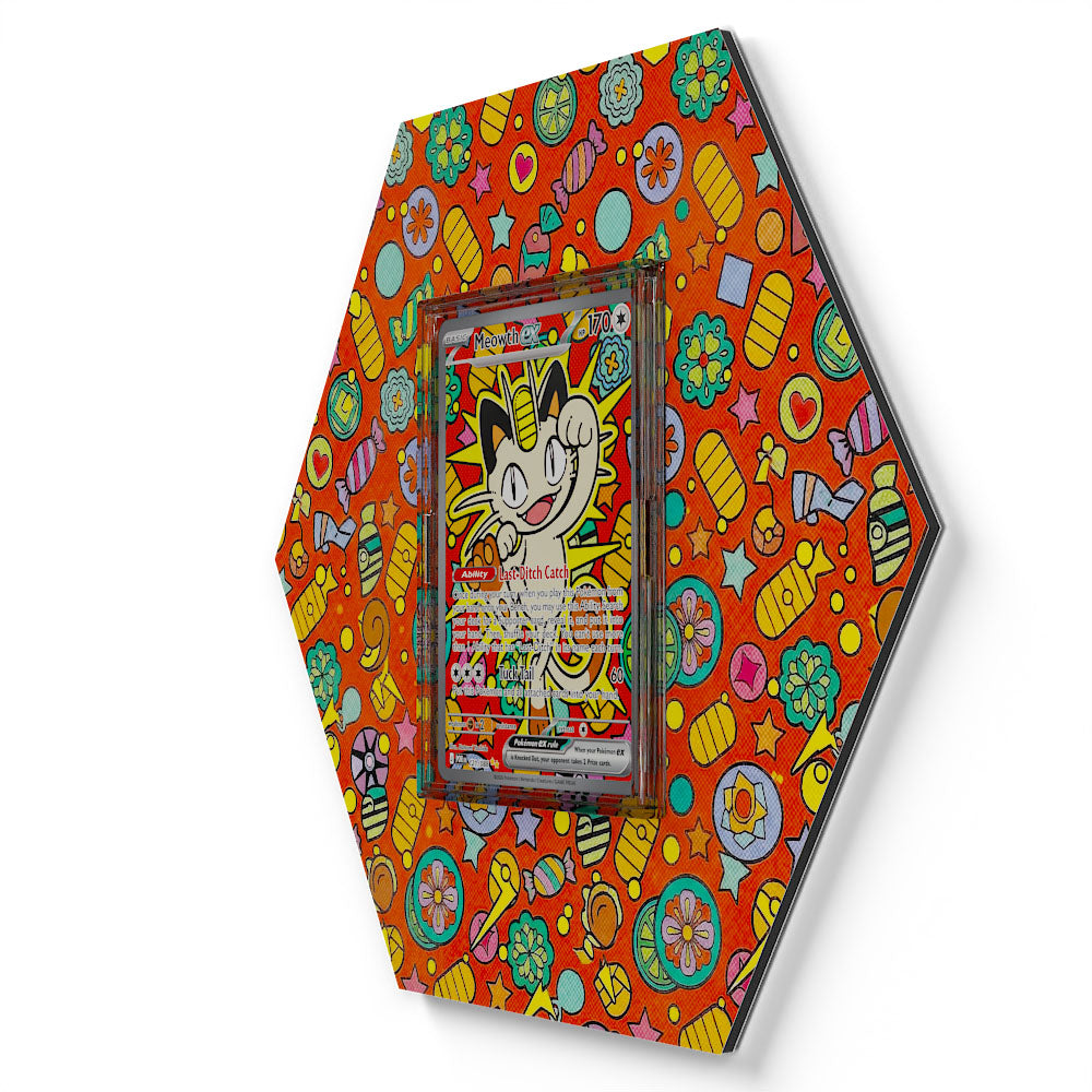 121/088 Meowth EX - Extended Artwork Pokemon Card Display