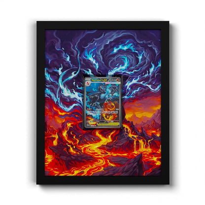 125 Mega Charizard X EX - Extended Artwork Framed Pokemon Card Display
