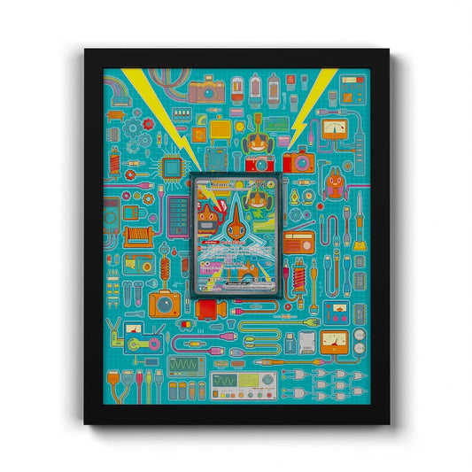 126 Rotom EX - Extended Artwork Framed Pokemon Card Display
