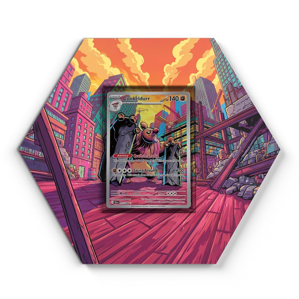 127/086 Conceldurr / Meistagrif - Extended Artwork Pokemon Card Display