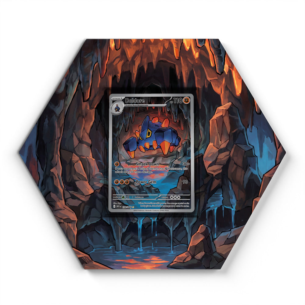 128/086 Boldore - Extended Artwork Pokemon Card Display