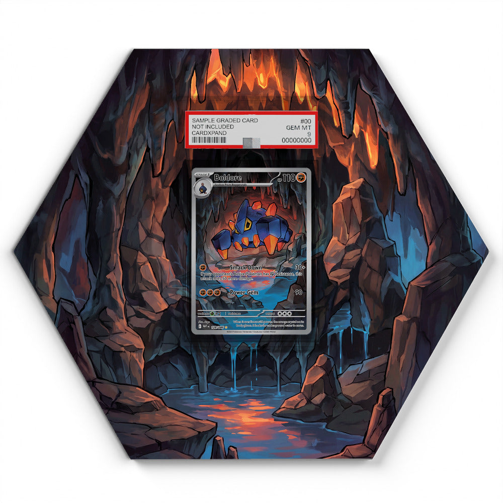 128/086 Boldore - Extended Artwork Pokemon Card Display