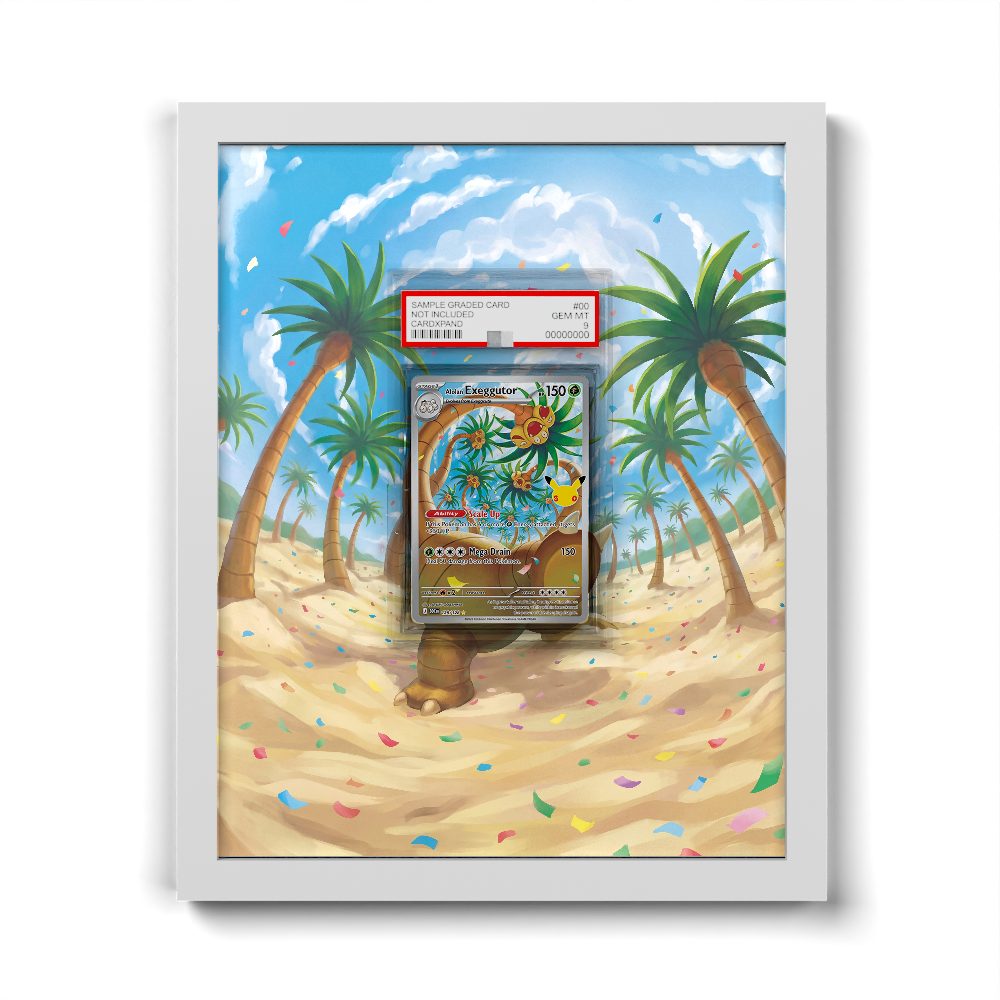 129/128 Alolan Exeggutor - Extended Artwork Pokemon Card Frame