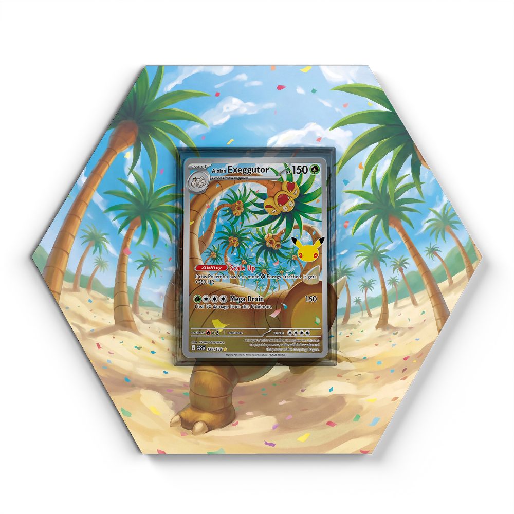 129/128 Alolan Exeggutor - Extended Artwork Pokemon Card Display