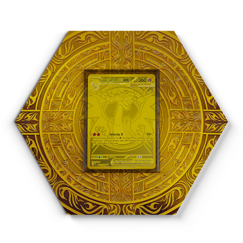 130/094 Mega Charizard X EX - Extended Artwork Pokemon Card Display
