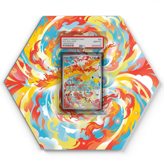 130/128 Moltres - Extended Artwork Pokemon Card Display