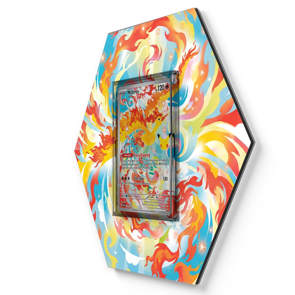 130/128 Moltres - Extended Artwork Pokemon Card Display
