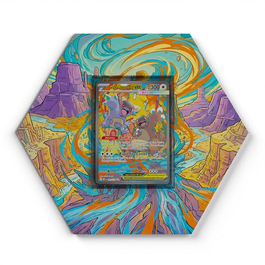 182/132 Mega Kangaskhan EX - Extended Artwork Pokemon Card Display