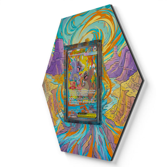 182/132 Mega Kangaskhan EX - Extended Artwork Pokemon Card Display