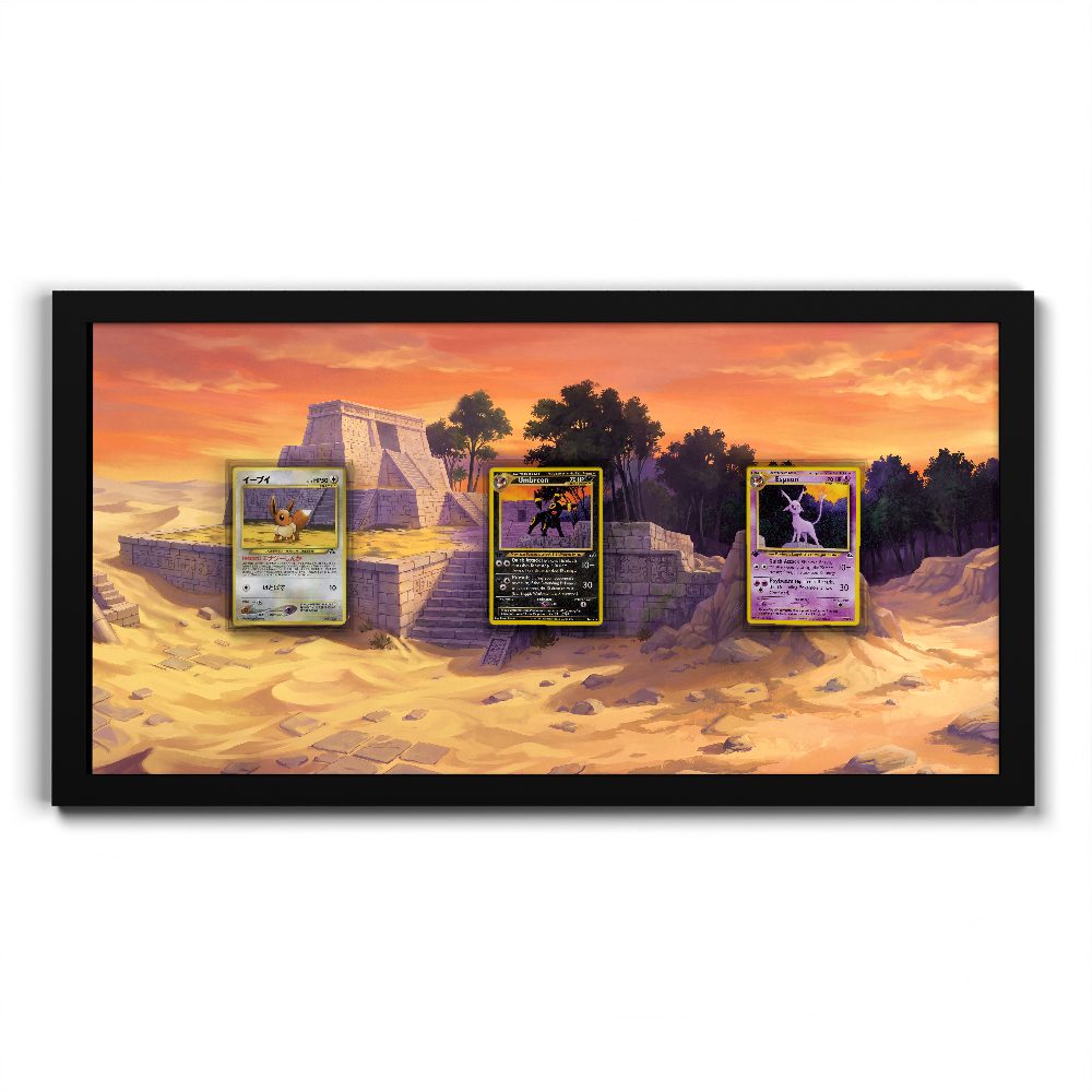 133 Eevee, 32 Umbreon & 20 Espeon - Connected Extended Artwork Trading Card Frame
