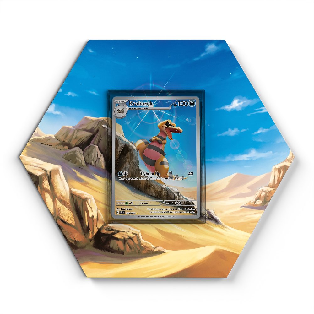 136/086 Krokorok - Extended Artwork Pokemon Card Display
