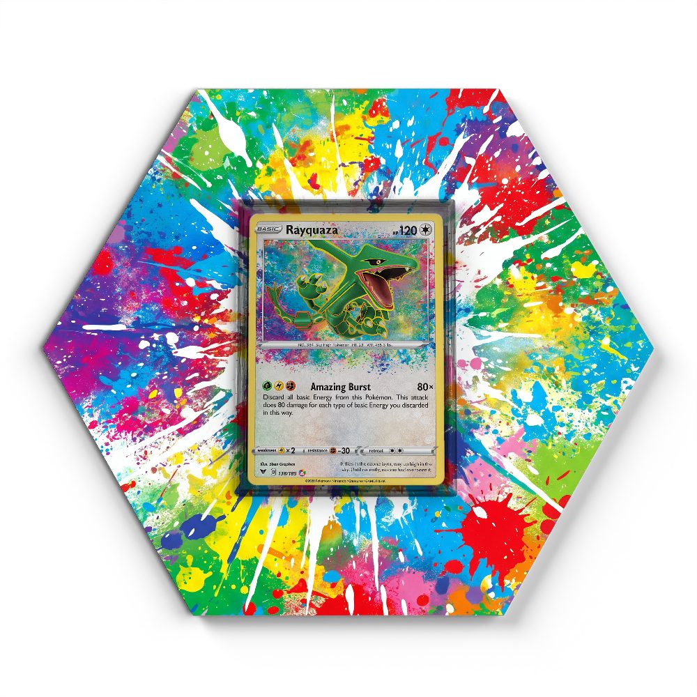138/185 Rayquaza - Extended Artwork Pokemon Card Display