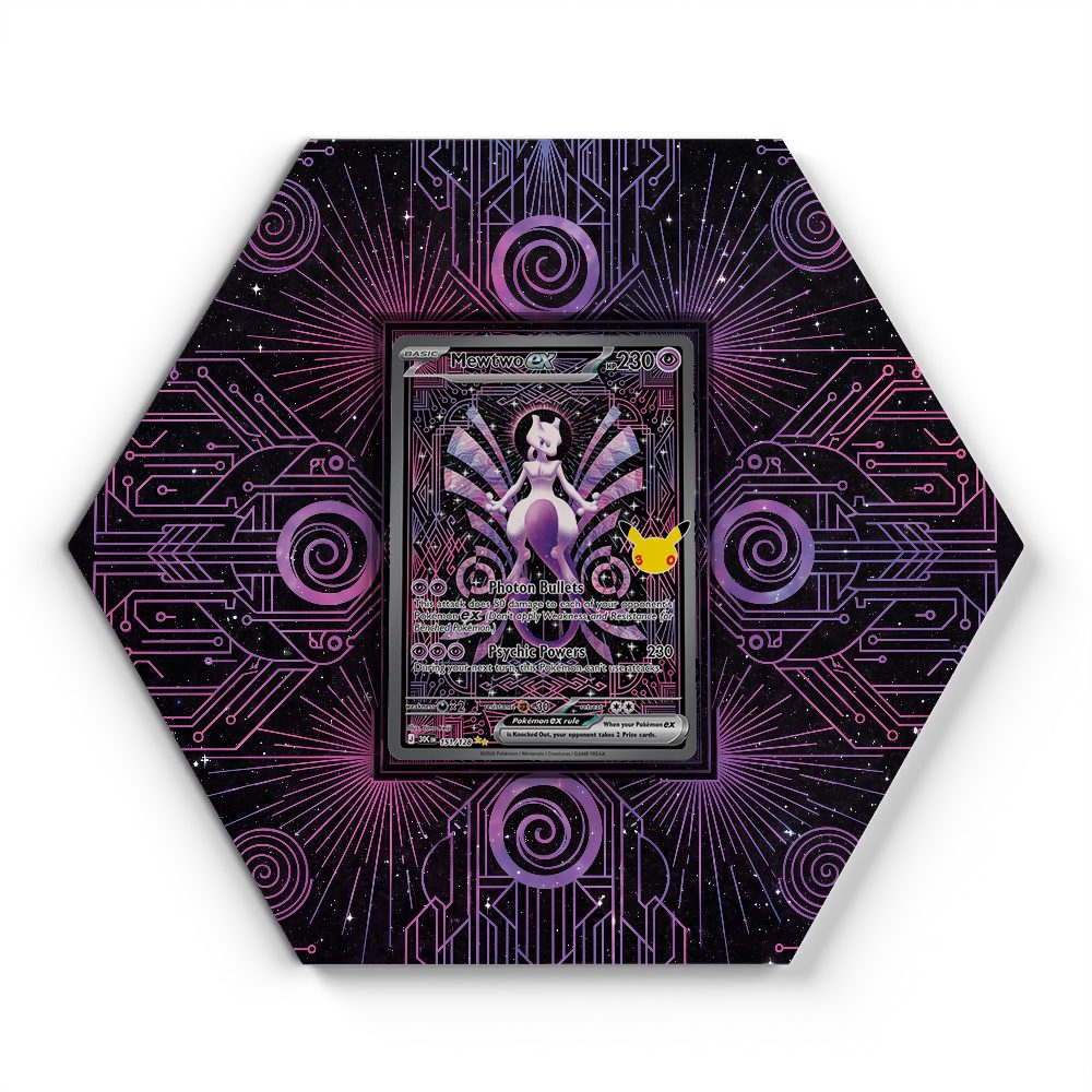 151/128 Mewtwo ex - Extended Artwork Pokemon Card Display