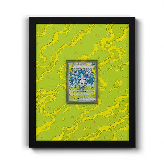 152/131 Wellspring Mask Ogerpon EX - Extended Artwork Framed Pokemon Card Display