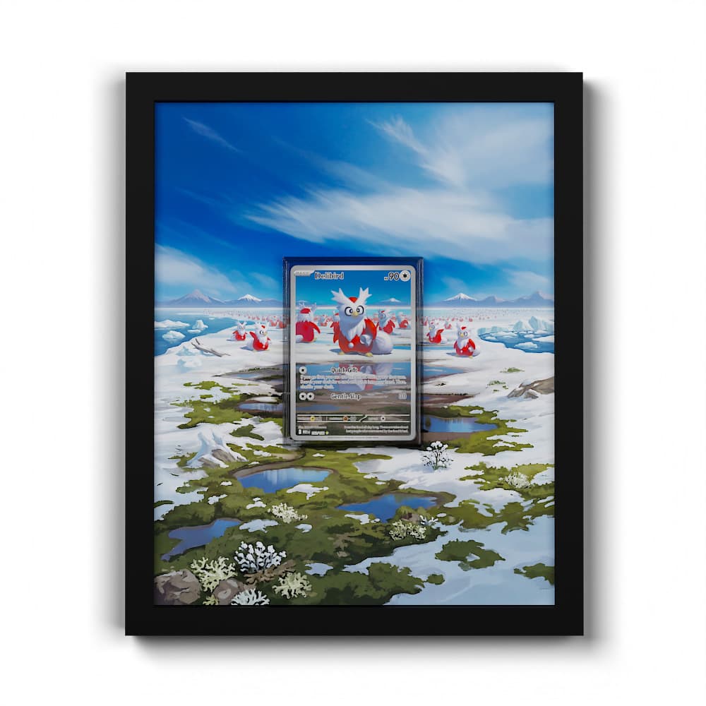 152 Delibird - Extended Artwork Framed Pokemon Card Display