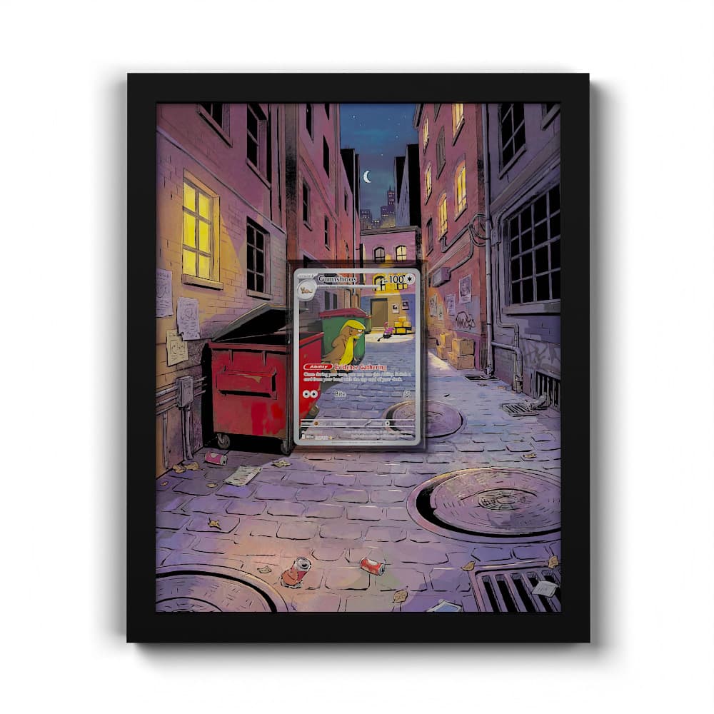 153 Gumshoos - Extended Artwork Framed Pokemon Card Display