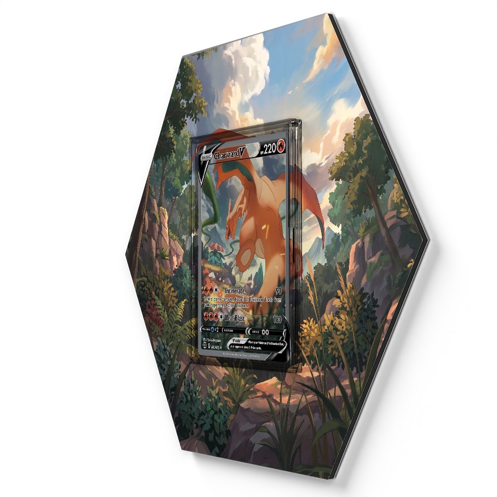 154/172 Charizard V - Extended Artwork Pokemon Card Display