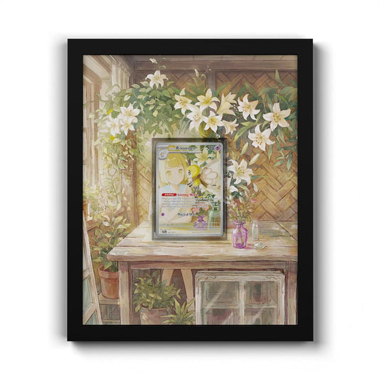 164 Lillie's Ribombee - Extended Artwork Framed Pokemon Card Display